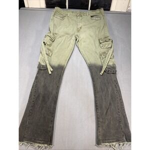 Mnml Mens Cargo Utility Pants 40 Green Black Lower Legs Military Paratrooper